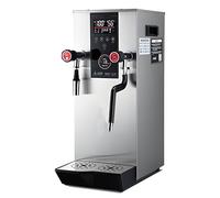 DNEPEI Espumador de Leche Comercial de 12 L, dispensador de Agua Caliente eléctrico de 2500 W, Resistente al Agua IPX3, con Temporizador, Calentamiento rápido para cafeterías, escuelas Silver-110V