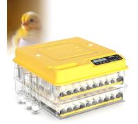 DNEPEI Incubadora automática de 72 Huevos para gallinas, Patos y Otras Aves. Cuenta con Pantalla Digital, Control de Humedad, volteo de Huevos y Alarma de Temperatura. 144Eggs