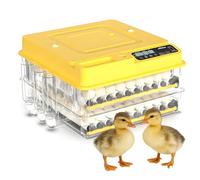 DNEPEI Incubadora automática para incubar Huevos, 118 Huevos con ovoscopio LED, volteador automático de Huevos, Control Digital de Temperatura y Humedad y Alerta de día de eclosión 144Eggs