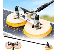 DNEPEI Máquina de Limpieza de Paneles fotovoltaicos, Cepillo Giratorio para Limpieza de Paneles solares, fregadora eléctrica giratoria para Cristales de Ventanas, Panel Solar 2M(6.5ft)-Lithiumbattery