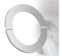 DNGH Manguito para tubo de horno, roseta de pared, 100 mm, 2 piezas, acero inoxidable, diámetro de 101 mm, orificio y borde de 25 mm, Plata