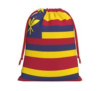 DngSer Bolsas de regalo pequeñas con cordón - Bandera del Reino de Hawaii Bolsas de regalo de Navidad y vacaciones - Bolsas de regalo para fiestas de Navidad, perfectas para dulces