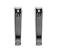 DNHCLL Juego de cortaúñas (2 unidades), color negro grande profesional de acero inoxidable afilado y cuchillo para uñas de los pies, con hoja afilada y resistente para hombres y mujeres