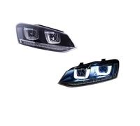 Dnhqknoaf Conjunto Faros Aelanteros Para VW Polo 2011-2018 Luces Antiniebla DRL, Luces De Freno Intermitentes Luces LED Coche Plug And Play