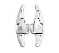 Dnhqknoaf Levas Cambio Extensión Para Ford Para Puma Para Ecosport Para Focus Para Titanio Para ST Para Wagon Para Kuga Para EcoBoost Paletas Cambio Marchas Rueda Coche(Plata)