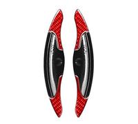 Dnhqknoaf Levas Cambio Extensión Para Hyundai Para I30N Para Veloster Para KONA Para Elantra 1 Par De Extensión Cambio Paleta Volante(Carbon Fiber Red)