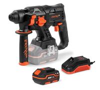 DNIPRO-M Martillo Perforador SDS-Plus 20V Brushless, 1,7J, Batería 4Ah y Cargador, 4 Modos, 4500 ipm, Hormigón 22 mm, Taladro Percutor SDS+, DHR-201BC Compact