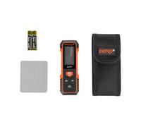 Dnipro-M Medidor Láser 40m.Telémetro Láser Digital de Distancia con Pantalla LCD Retroiluminada.Memoria 20 Mediciones,Ángulos 0-90°, IP54,Medición de Distancia/Área/Volumen/Pitagorico.Con 2 Baterías