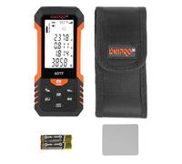 Dnipro-M Medidor Láser 60m.Telémetro Láser Digital de Distancia con Pantalla LCD Retroiluminada.Memoria 20 Mediciones,Ángulos 0-90°, IP54,Medición de Distancia/Área/Volumen/Pitagorico.con 2 Baterías