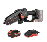 DNIPRO-M Mini Motosierra a Batería 20V Brushless 15 cm para Poda | Sierra de Cadena Eléctrica con Lubricación Automática, 1,3 kg, Incluye Batería 4Ah y Cargador | DMS-200BC