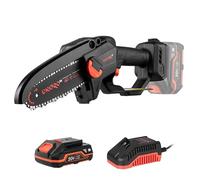Dnipro-M Mini Motosierra a Batería 20V Sin Escobillas, Espada 15cm, Solo 1,4 kg, Poda con Una Mano - DMS-200BC + Batería 2.0Ah + Cargador