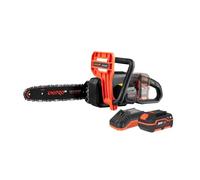 Dnipro-M Motosierra Inalámbrica 20V, Espada 30 cm, Motor sin Escobillas, Tensado sin Herramientas, Lubricación Automática, Potente, Ligera, con 1 Batería 4 Ah y Cargador.DCS-201BC