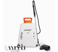 DNIPRO-M Pulverizador a Batería 12L, Mochila Fumigadora Eléctrica 12V 8Ah, Presión hasta 4 Bar, 6 Boquillas, Lanza Telescópica 45-79 cm, Pulverizador para Jardín, Huerto y Agricultura - 12S