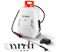 DNIPRO-M Pulverizador a Batería 16L Mochila Eléctrica 12V 8Ah, 4 Bar, 6 Boquillas, Lanza Telescópica 45-79 cm, Voltímetro Integrado, Sulfatadora para Jardín, Huerto y Cultivos - 16S