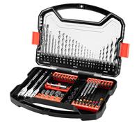 Dnipro-M Set de 62 Piezas para Taladro y Atornillador. Brocas para Metal, Madera, Hormigón, Baldosa y Vidrio, Puntas Impact de Alta Resistencia. Con Maletín