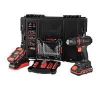 Dnipro-M Taladro Percutor a Bateria CD-201HBC Compact - Destornillador Electrico 20V sin Escobillas con 45Nm, Mandril 13 mm, Kit Completo con 2 Baterías 2Ah, Cargador de Bateria y Caja de Herramientas