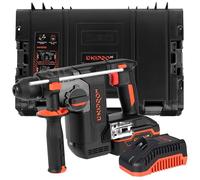 Dnipro-M Taladro Percutor a Bateria DHR-202BC ULTRA 20V 4Ah con Bateria Recargable 20V 4Ah y Cargador Rápido, Martillo Perforador con Portabrocas SDS+, Taladro Profesional con Caja de Herramientas