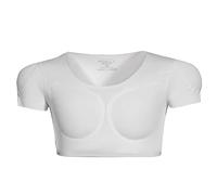 DNJKH Hombre Músculo del Pecho Falso Camiseta Invisible La Realidad Músculo Falso Moldeadora Corto T-Shirt