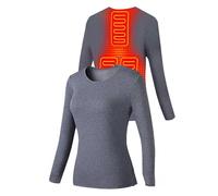 DNJKH Ropa Interior Térmica con USB, Chaleco Calefactado de Invierno para Hombre y Mujer para Senderismo, Esquí y Caza
