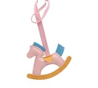 DNMH Caballo De Troya Llavero Cuero Pu Leather Key Ring Accessorios Para Bolsos Mochilas Monederos Llaves Keychain(Rosa)