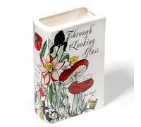 Dnnnii Jarrón decorativo original grande en forma de libro, jarrones de cerámica para decoración del hogar (grande, a través del espejo)