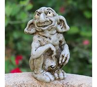 Dnoifne Escultura de gárgola, escultura gótica, manualidades de resina de trol, manualidades de resina de gárgola, adornos de decoración del hogar, adornos de jardín al aire libre, 5.2 pulgadas/13.3