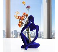 Dnoifne Estatuas y esculturas abstractas de Pensador, Adornos de Resina Azul, Regalos de inauguración de la casa, Figuras Modernas para Sala de Estar, Comedor, baño, Escritorio de Oficina