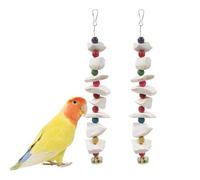 Dnoifne Juego de 2 Juguetes para Pájaros con Hueso de Sepia, Accesorios para Jaulas, Piedra para Limar Pico para Periquitos, Cacatúas, Agapornis y Aves Pequeñas y Medianas