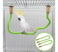 Dnoifne Juego de 2 Posaderos de Cuerda de Cáñamo para Aves - Columpio y Percha para Jaulas de Loros, Periquitos, Agapornis y Pequeñas Aves - 100 cm