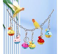 Dnoifne Juguetes Colgantes para Pájaros con Cascabeles Metálicos Coloridos, Accesorios para Jaulas, Ideal para Periquitos, Agapornis, Cacatúas, Conures y Aves Pequeñas a Medianas