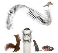 Dnoifne Pinchos de acero inoxidable de 40 pulgadas para vallas y superficies, picos antiposado cortables y flexibles para disuadir palomas, pájaros pequeños, ardillas, cuervos, mapaches y serpientes