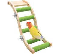 Dnoifne Puente Escalera de Madera para Pájaros y Pequeños Animales, Juguete para Escalar en Jaulas de Loros, Hamsters, Ardillas, Petauros, Periquitos y Cacatúas