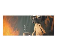 DNOVING 2 rollos de papel de regalo de cumpleaños con texto en inglés "A dog is sitting in a chair - 58 x 23" Papel de regalo para niños y niñas, cumpleaños y amigos GWP-590862359