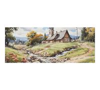 DNOVING 2 rollos de papel de regalo de cumpleaños de iglesia rural - 58 x 23 pulgadas para niños y niñas, cumpleaños y baby shower GWP-830457401