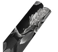 DNOVING 2 rollos de papel de regalo de cumpleaños de ramas de sakura en blanco y negro, 58 x 23 pulgadas, papel de regalo para cumpleaños de niños y baby shower GWP-253990035
