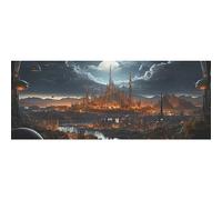 DNOVING 2 rollos de papel de regalo de cumpleaños de Sunset in the future city - 58 x 23 pulgadas para cumpleaños de niños y amigos GWP-578440829