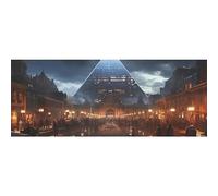 DNOVING 2 rollos de papel de regalo de cumpleaños Future City under the Pyramid - Papel de regalo de 58 x 23 pulgadas para niños y niñas, cumpleaños y baby shower GWP-93711915