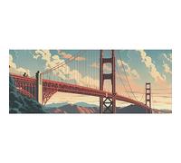 DNOVING 2 rollos de papel de regalo de cumpleaños Golden Gate Bridge, 58 x 23 pulgadas, papel de regalo para niños y niñas, cumpleaños y baby shower GWP-316688122