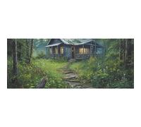 DNOVING 2 rollos de papel de regalo de cumpleaños Hidden Cabin in a Forest Clearing - Papel de regalo de 58 x 23 pulgadas para cumpleaños de niños y bodas GWP-23156809