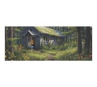 DNOVING 2 rollos de papel de regalo de cumpleaños Hidden Cabin in a Forest Clearing - Papel de regalo de 58 x 23 pulgadas para niños y niñas, cumpleaños y Navidad GWP-403297785