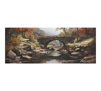 DNOVING 2 rollos de papel de regalo de cumpleaños Tranquil Bridge over the River - Papel de regalo de 58 x 23 pulgadas para niños y niñas, cumpleaños y baby shower GWP-152212614