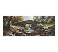 DNOVING 2 rollos de papel de regalo de cumpleaños Tranquil bridge over the river - Papel de regalo de 58 x 23 pulgadas para cumpleaños de niños y bodas GWP-487738055