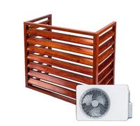 Dnowegas Resistente Aire Acondicionado Exterior Aluminio Sin Cub Text Madera 100×50×70(1.5P) - Cubierta Rejilla Anticorrosión Reducción Ruido 30% Soporte Flores Protección Climática Extremas