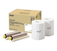 DNP Papel 2 rollos de 200 15x20 perforado a 7,5x20 cm para DS620