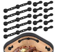 Dntorx 15 imanes para papel de horno Airfryer, 2 tamaños, hebillas de silicona magnéticas para freidoras de aire caliente, hebilla de fijación, apto para alimentos Ninja Philips Cosori, no cubre