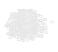 DNVGJUP Lfang-Arandelas Planas M3 x 6 mm x 0.5mm Plástico Redondo arandela Plana Anillo de Sello Claro, 200 Piezas, Alta Resistencia