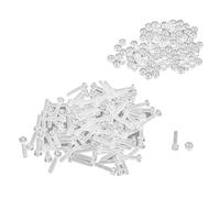 Dnyta 100pcs M3 × 15mm tornillos de plástico transparente acrílico tornillos de montaje Cruz tornillos cabeza redonda