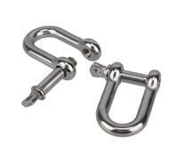 Dnyucen Grillete de horquilla M4M5M6 de acero inoxidable tipo D, grilletes cortos de 1/4 pulgadas, ganchos de grillete para barco (M4)