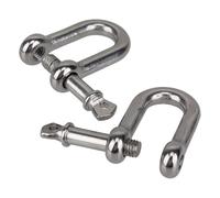 Dnyucen Grillete de horquilla tipo D, 20 unidades, grillete de párrafo corto, acero inoxidable 304, grilletes M6, accesorios para barco