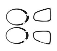 DNZOGW Cubierta faros antiniebla 4 Embellecedores Para Faros Delanteros Traseros Color Negro Brillante Para R56 R57 R58 R59 Para Cooper S 2007-2015